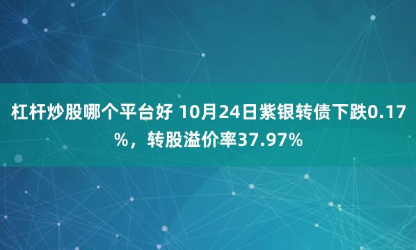 杠杆炒股哪个平台好 10月24日紫银转债下跌0.17%，转股溢价率37.97%